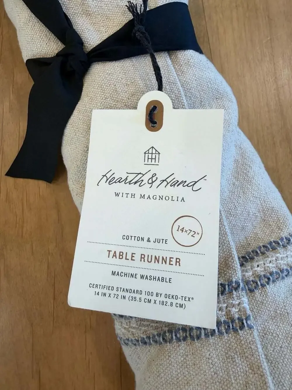 Hearth & Hand with Magnolia Cotton & Jute Table Runner 14